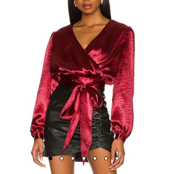 New Lovers and Friends Kelly Top in Wine Red Medium Revolve - Picture 1 of 13